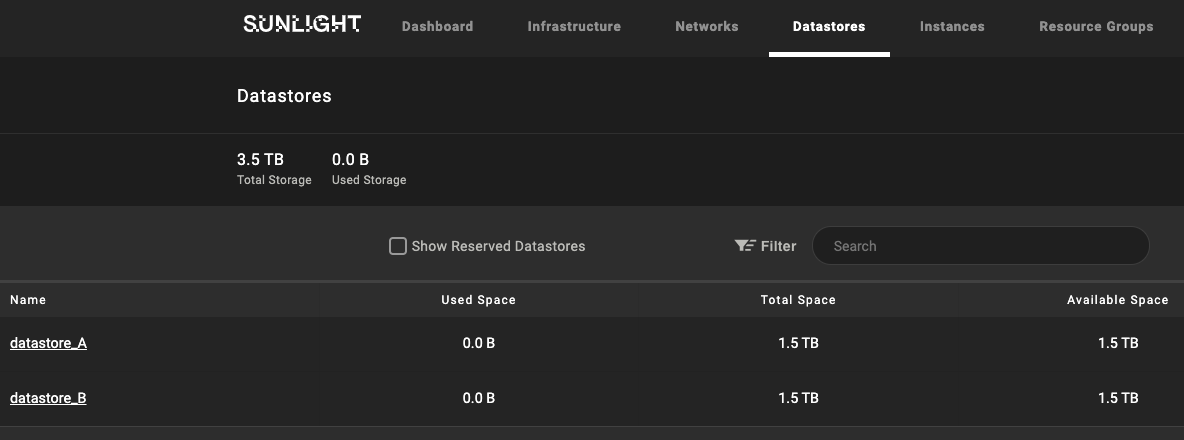 two datastores from two physical NVMe